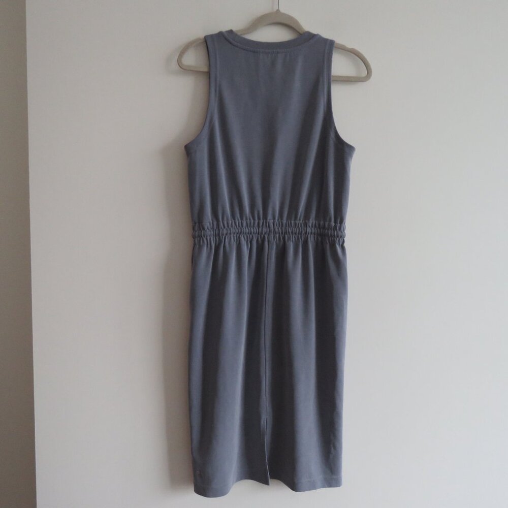 ATHLETA Seasoft Midi Dress in Coastline Blue Travel Casual Stretch Neutral Sz S - Picture 7 of 11
